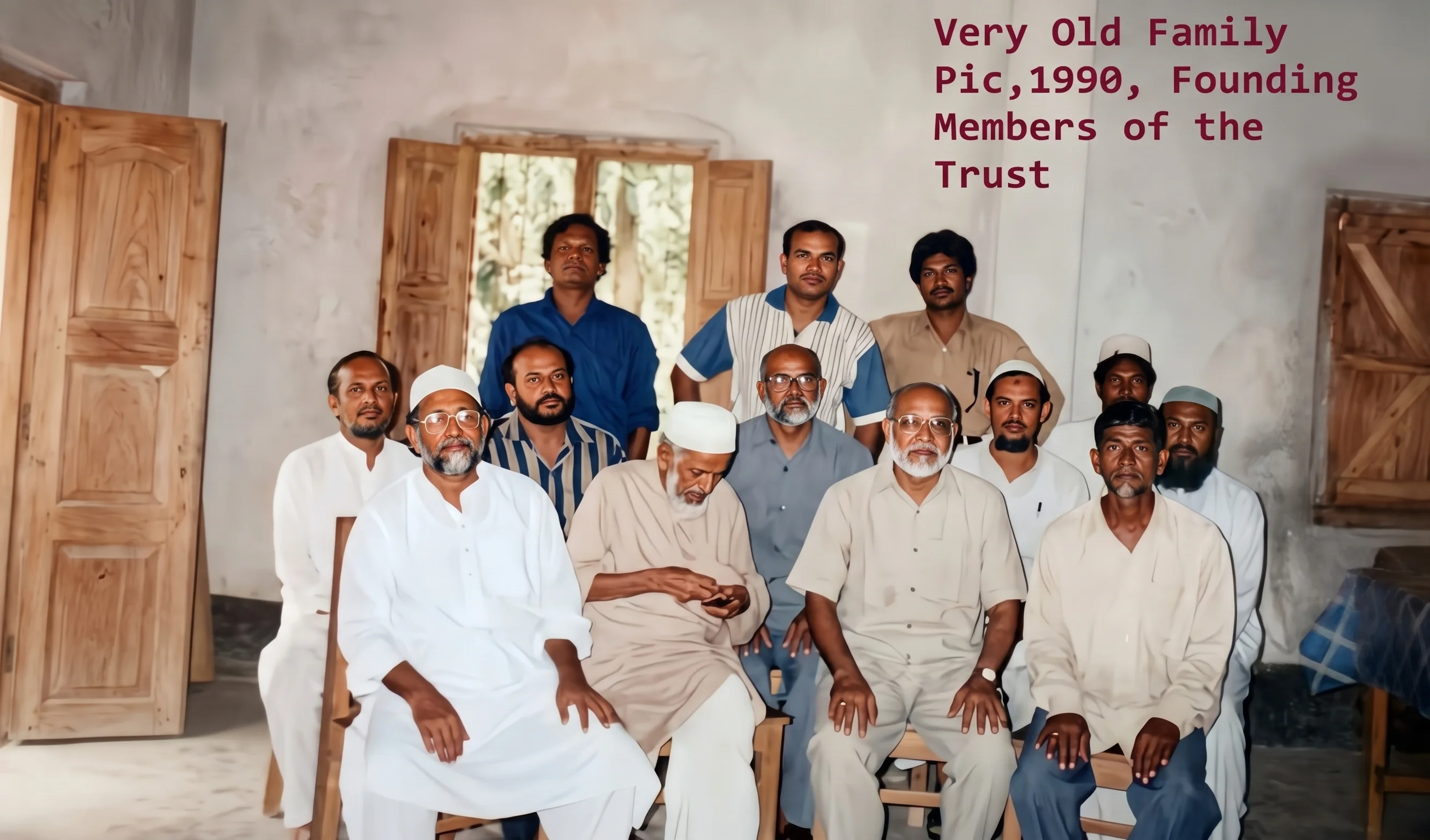 Very Old Family Pic, 1990, Founding Members of the Mozzammel-Akida Welfare Trust